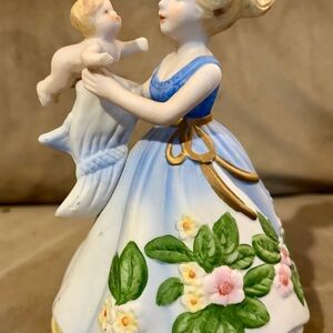 Porcelain Figurine with Floral Dress